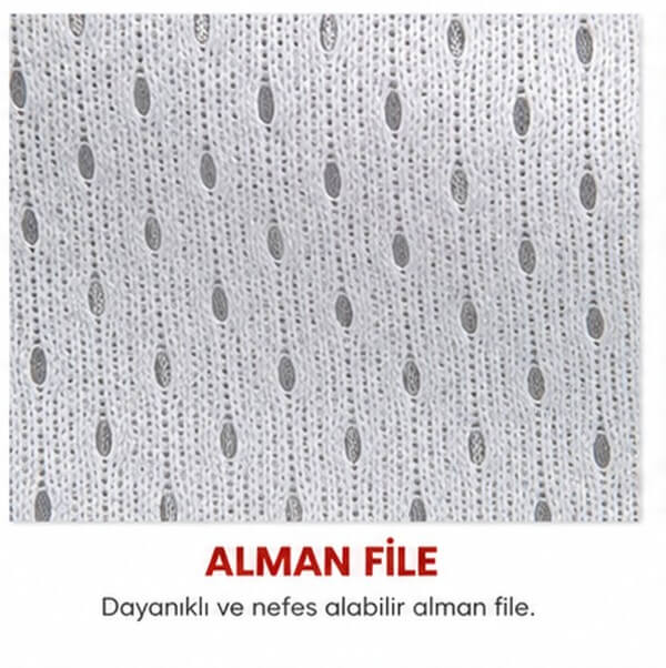 Alman File forma kumaşı yakın çekim doku görünümü