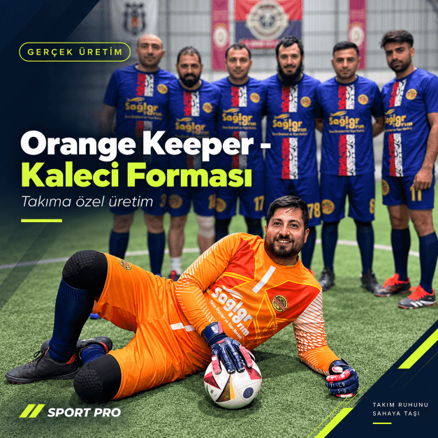 SPORT PRO üretimi Orange Keeper kaleci forması